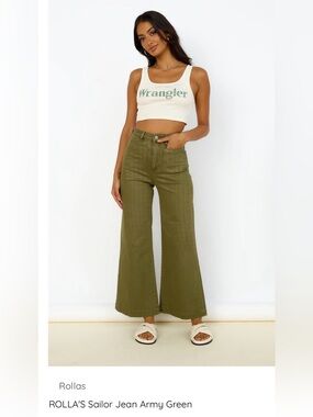 ROLLA'S Sailor Jean Army Green size 28
